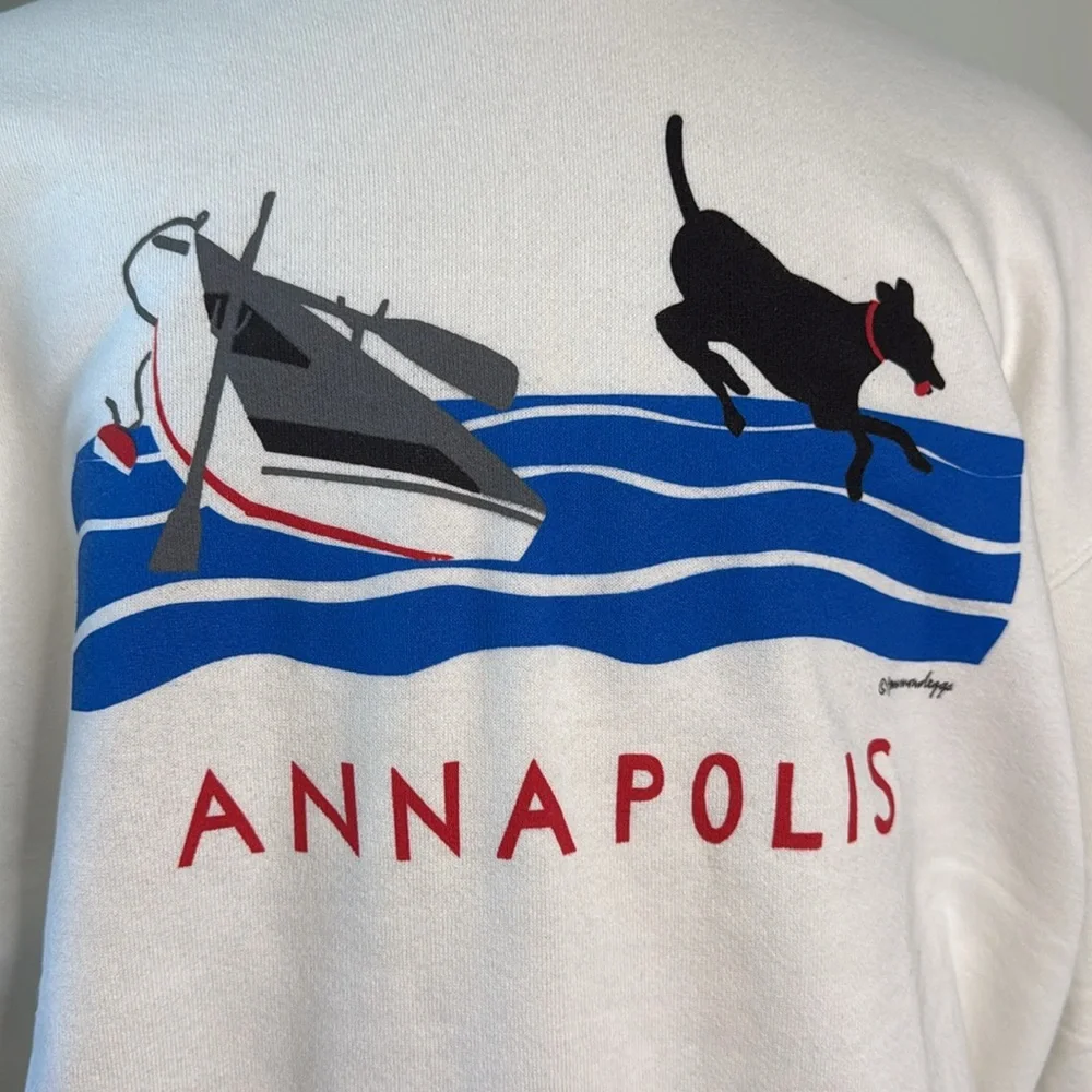 Vintage Hammond Eggs Signed Dog  ANNAPOLIS Sweatshirt XL - Picture 4 of 6